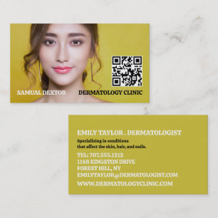 Carte De Visite Dermatologue élégant, Clinique de dermatologie, Co