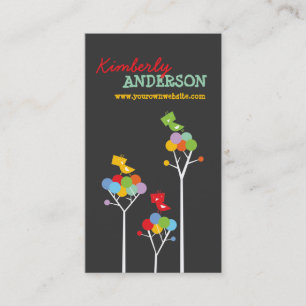 Carte De Visite Des Arbres À Arc En Ciel Coloré Et De Mignons Tw