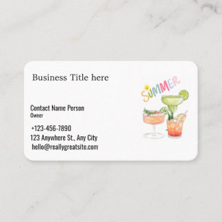 carte de visite des boissons (modifiable)