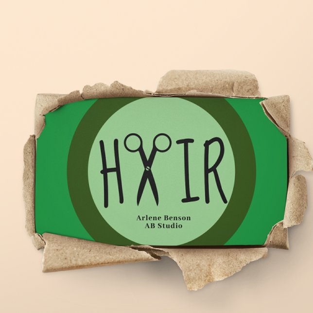 Carte de visite des coiffeurs verts (Créateur téléchargé)