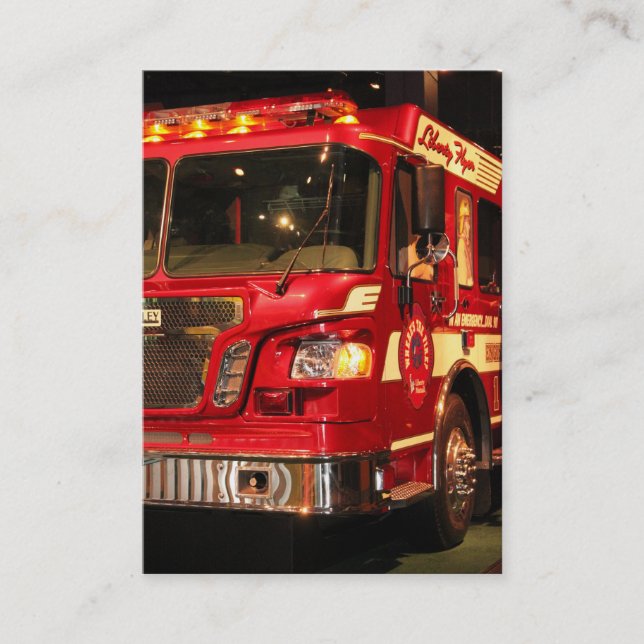 CARTE DE VISITE DES COMBATTANTS D'INCENDIE (Devant)