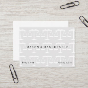 Carte De Visite Des échelles de justice blanches et blanches
