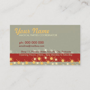 Carte de visite des étoiles de la Magie Party