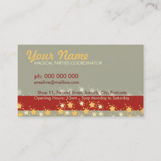 Carte de visite des étoiles de la Magie Party