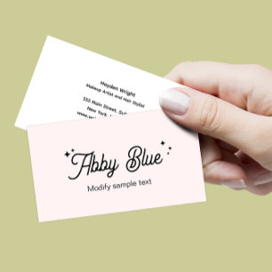 Carte de visite des étoiles de police de script ro