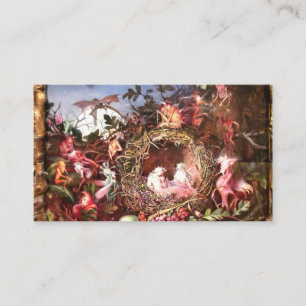 Carte De Visite Des Fées Dans Un Nid D'Oiseaux Par John Anster Fit