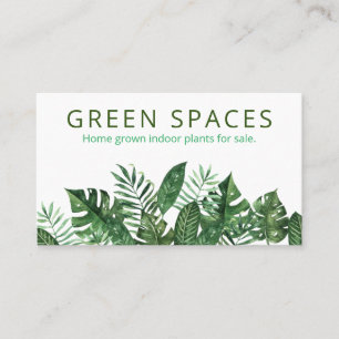 Carte De Visite Des Feuilles blancs frais font maison Plantes int
