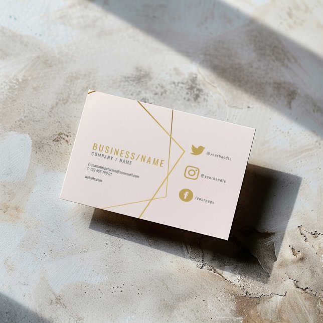 Carte De Visite Des icônes de médias sociaux rose subtil (Créateur téléchargé)