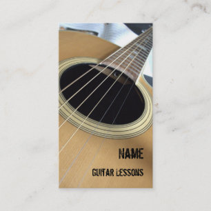 Carte de visite des leçons de guitare