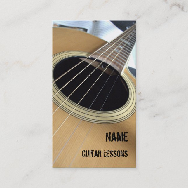 Carte de visite des leçons de guitare (Devant)