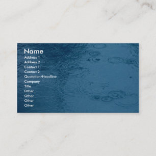 Carte De Visite Des Ondes De Pluie Sur Une Bouche