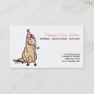 Carte de visite des parties au poney