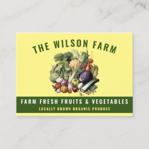 Carte de visite des producteurs de produits frais
