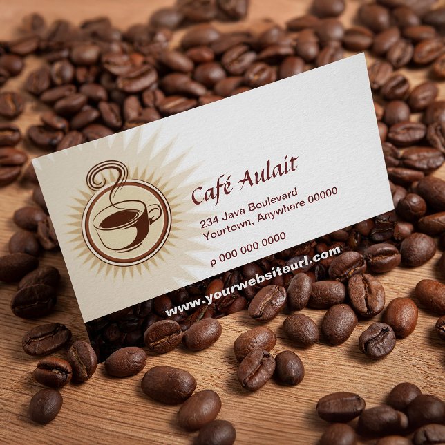 Carte de visite des récompenses de la barre de caf (Coffee Bar Rewards Business Card)
