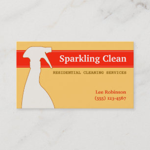 Carte de visite des services de nettoyage