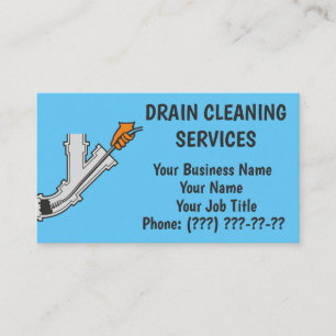 Carte de visite des services de nettoyage de drain