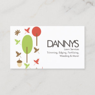 Carte de visite des services de pelouse d'icône d'