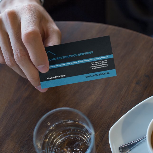 Carte de visite des services de restauration à dom (Créateur téléchargé)