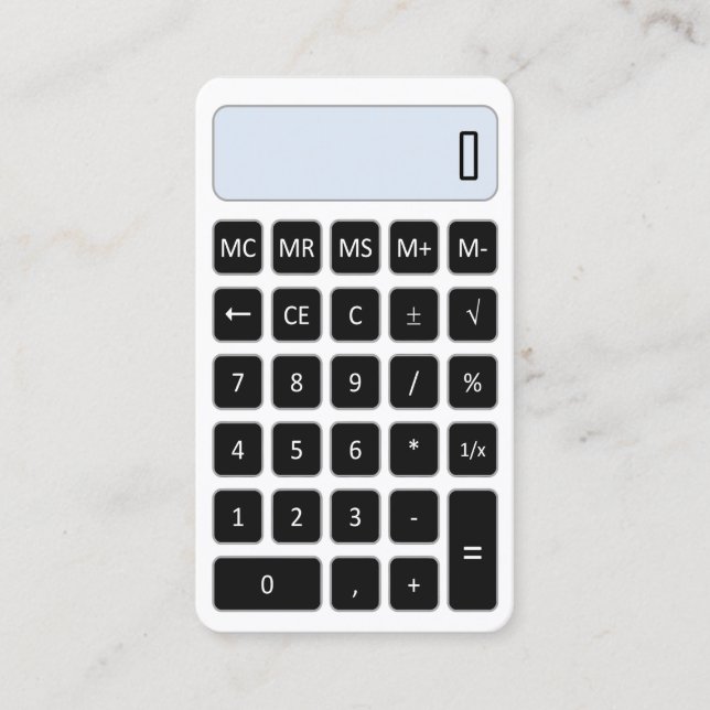 carte de visite des services de tuteur de calculat (Devant)