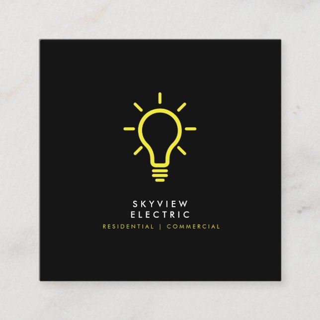 Carte de visite des services d'entrepreneur en éle (Devant)