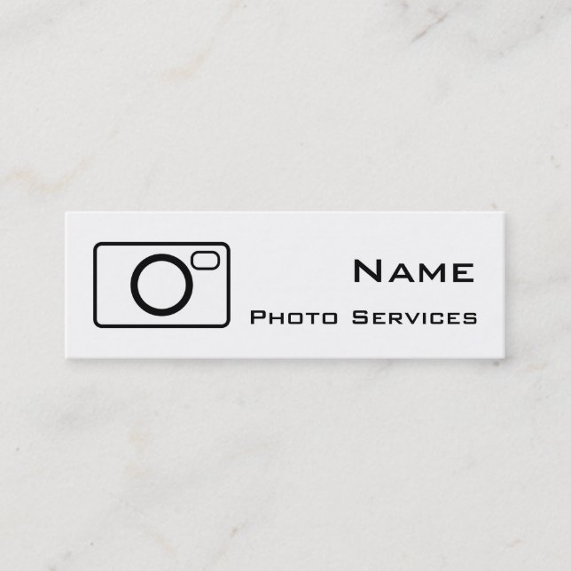 Carte de visite des services photo (Devant)