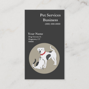 Carte de visite des services pour animaux