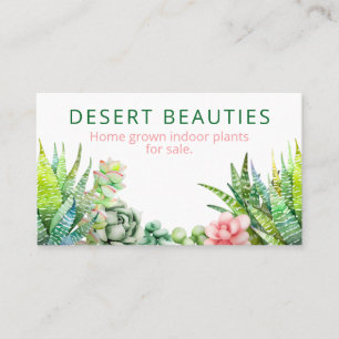 Carte De Visite Des succulents du désert font maison des Plantes 