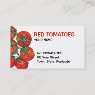 Carte de visite des tomates rouges