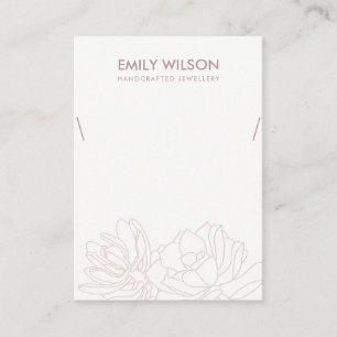 CARTE DE VISITE DÉSERT CACTUS SUCCULENT BLUSH NECKLACE AFFICHAGE