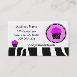 Carte De Visite Design chic de Cupcake violet
