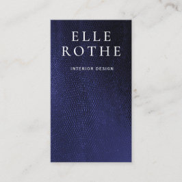 Carte De Visite Design chic Navy Blue Lizard Skin Designer
