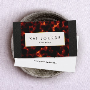 Carte De Visite Design Chic Tortoise Coquille d'intérieur