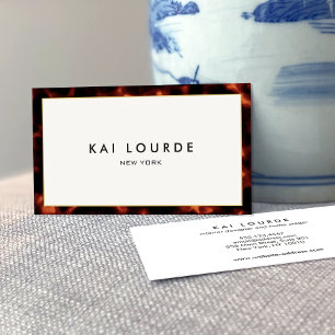 Carte de visite design chic Tortoiseshell
