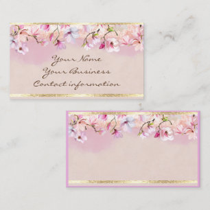 Carte De Visite Design d'art floral avec parties scintillant simul