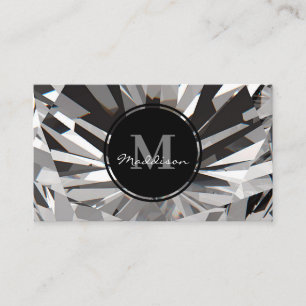Carte De Visite Design de bijoux en diamant blanc de luxe
