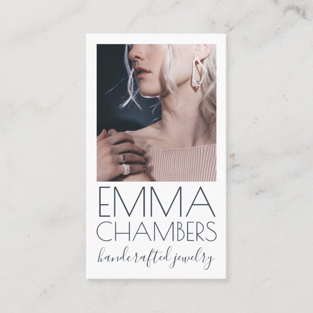 Carte de visite design de bijoux moderne et chic (Devant)