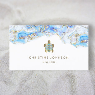 carte de visite design de tortue de mer