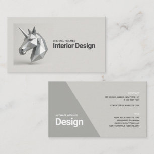 Carte De Visite Design d'intérieur 3D Sculpture Unicorn Architectu