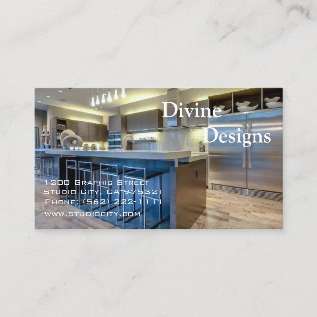 Carte De Visite Design d'intérieur - customisé (Devant)