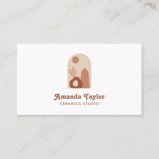 Carte De Visite Design d'intérieur de céramique Vase de poterie Dé (Devant)