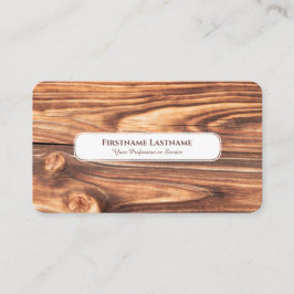 Carte De Visite Design d'intérieur moderne en bois d'arbre élégant