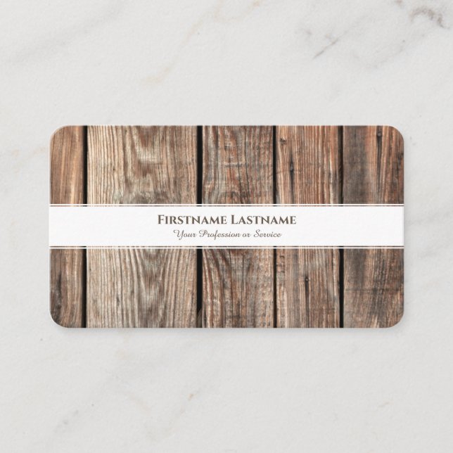 Carte De Visite Design d'intérieur rustique moderne rayures blanch (Devant)