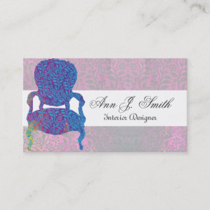Carte De Visite Design d'intérieur victorien Décoration Florale 