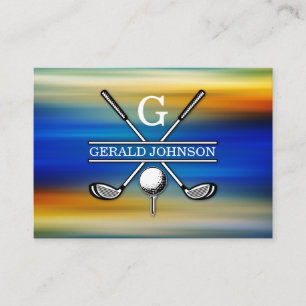 Carte De Visite Design élégant de Monogramme de Golf Customisé
