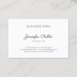 Carte De Visite Design élégant Design élégant Professionnel Modern