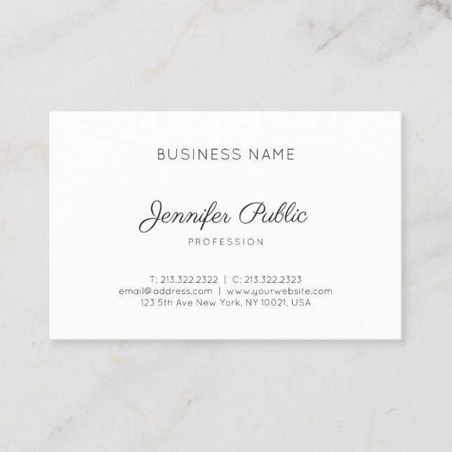 Carte De Visite Design élégant Design élégant Professionnel Modern (Devant)