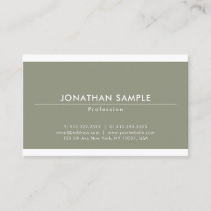 Carte De Visite Design élégant Design moderne Plaine moderne Luxe 