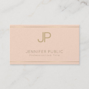 Carte De Visite Design élégant Elite Plain Luxe Monogramme tenda