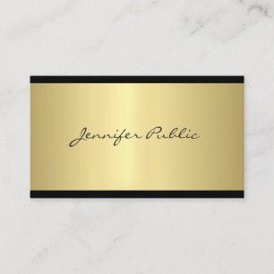 Carte De Visite Design Élégant et Épuré Or Simple Luxe Professionn
