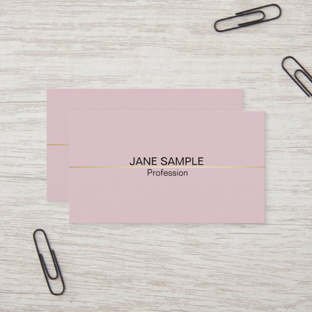 Carte De Visite Design élégant et moderne simple et professionnel (Devant/Arrière en situation)